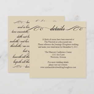 La carte de détails de mariage The Greatest of The