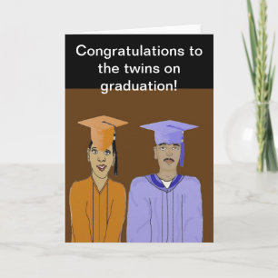 La carte de graduation des jumeaux