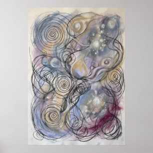 La carte de l'âme Lavande Art mural
