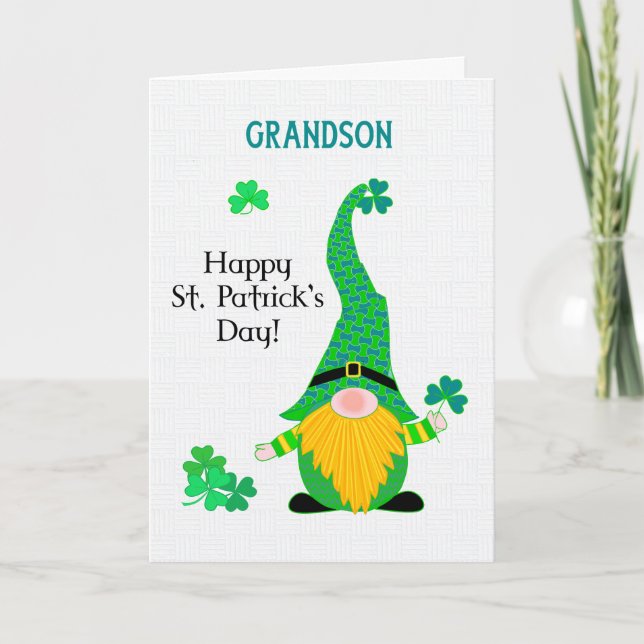 La carte de Leprechaun de St Patrick de Grandson (Devant)