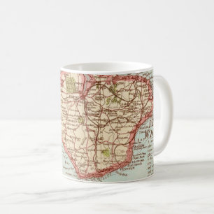 La carte de l'île de Wight sur un mug