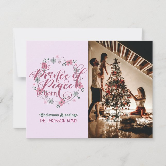 La carte de Noël chrétienne du Prince de la Paix (Devant)