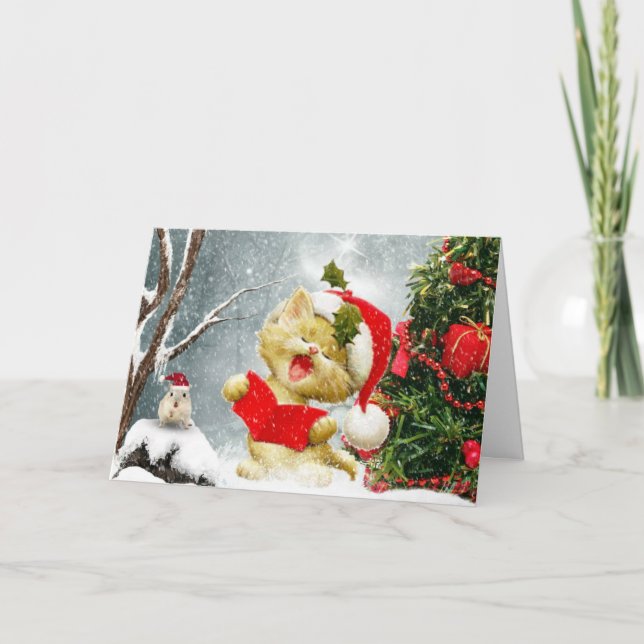 La carte de Noël de chanteurs de Carol (Devant)