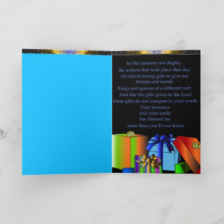 La carte de Noël des trois sages hommes