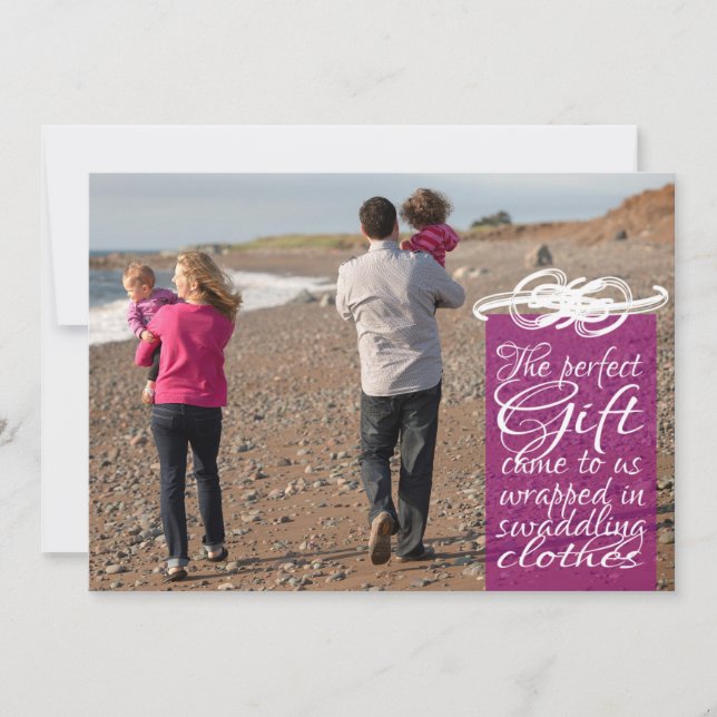 La carte de Noël parfaite de cadeau 2014 (prune) (Devant)