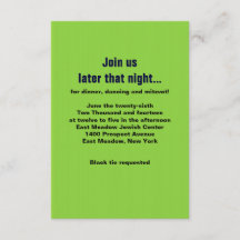 LA carte de partie COMPLÈTE TEXTER Bar Mitzvah