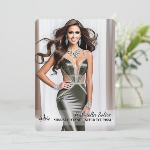 La carte de promo de pageant ultime - Portrait