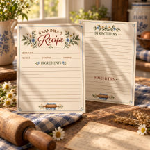 La carte de recette de grand-mère | Recettes de fa