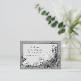La Carte de remerciements à fleurs en deuil