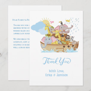 La Carte de remerciements d'arche de Noé