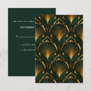La carte de réponse de mariage Gatsby
