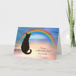 La carte de Sympathy de Black Cat Rainbow