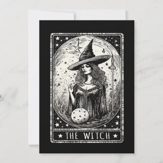 La carte de tarot de la sorcière Halloween vintage