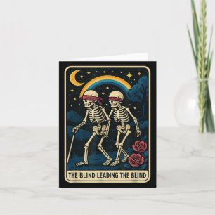 La carte de tarot drôle squelette Les Aveugles Men