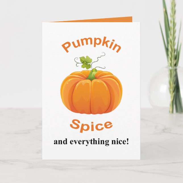 La carte de thanksgiving d'épice de citrouille (Devant)