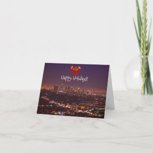 La carte de vacances de Los Angeles salue les fête