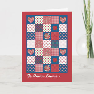 La carte de Valentine à personnaliser, Coeurs, Ros