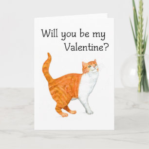 La carte de Valentine de chat de gingembre