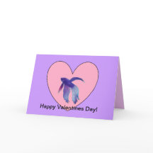 La carte de Valentine de poissons de Betta