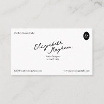 La carte de visite Signature Script - Minimaliste