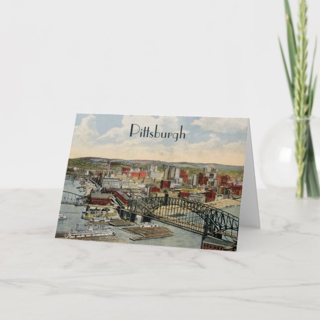 La carte de voeux 1931 de point de Pittsburgh (Devant)