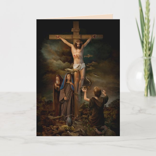 la carte de voeux crucifixion (Devant)