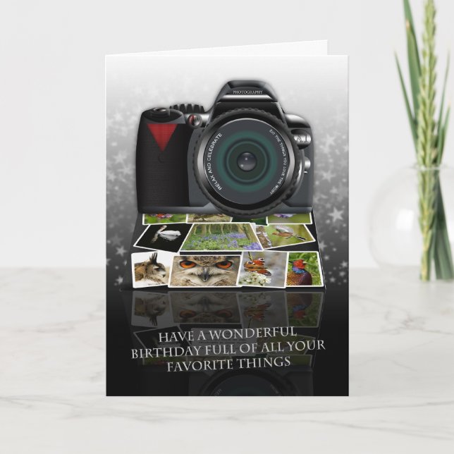 La carte de voeux d'anniversaire de la photographi (Devant)