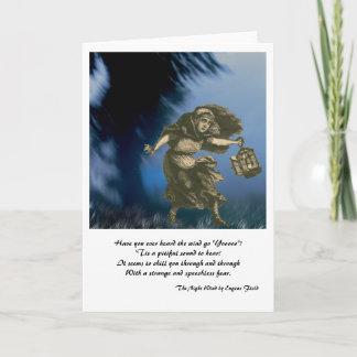 La carte de voeux d'automne de Halloween de vent