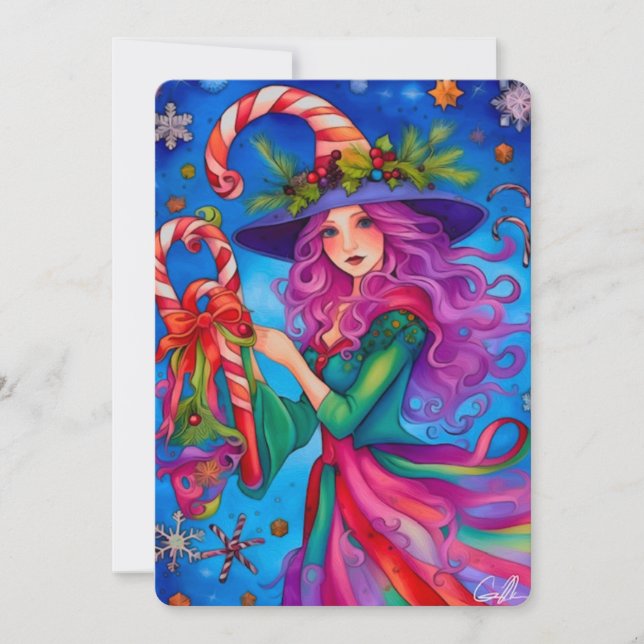 La carte de vœux de Noël 4 The Christmas Witch (Devant)