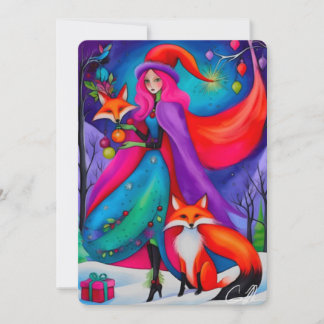 La carte de vœux de Noël de la sorcière de Noël 11