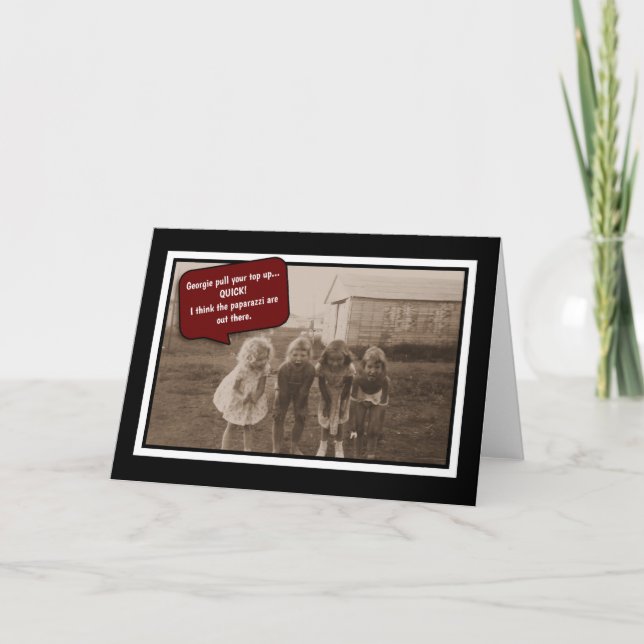 La carte de voeux de paparazzi (Devant)