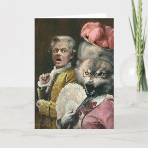 La carte de vœux La Bete Werewolf Lady