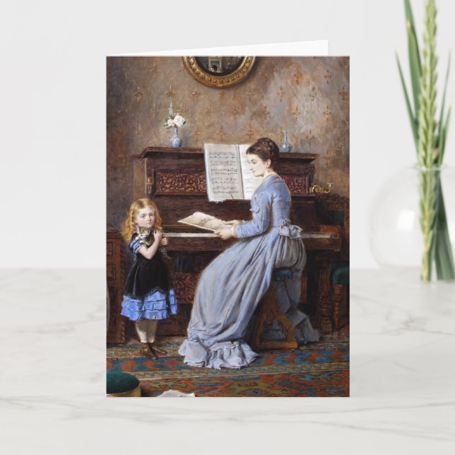 La carte de voeux pour la leçon de musique (Devant)