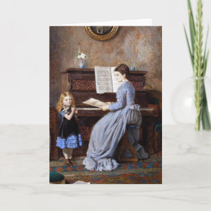 La carte de voeux pour la leçon de musique