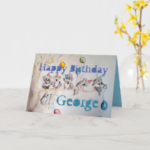 La carte d'enfant couleur aquarelle de la fête d'a