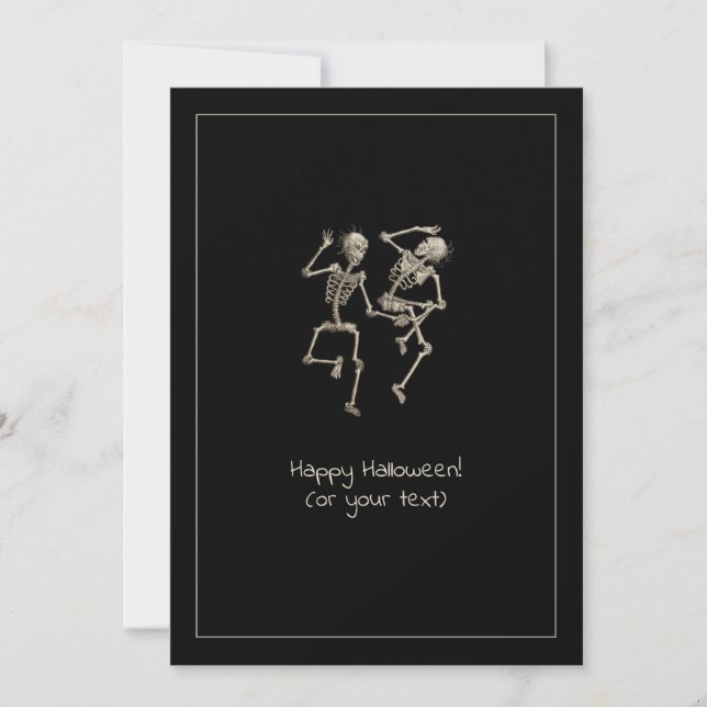 La carte d'Halloween dansante existentielle (Devant)
