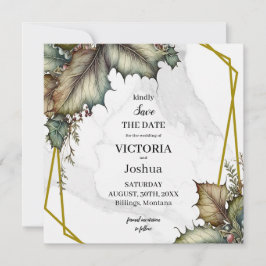 La carte d'invitation carrée Save the Date de la W