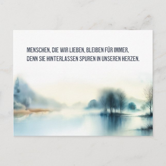 La carte du deuil "Les gens que nous aimons" (Devant)