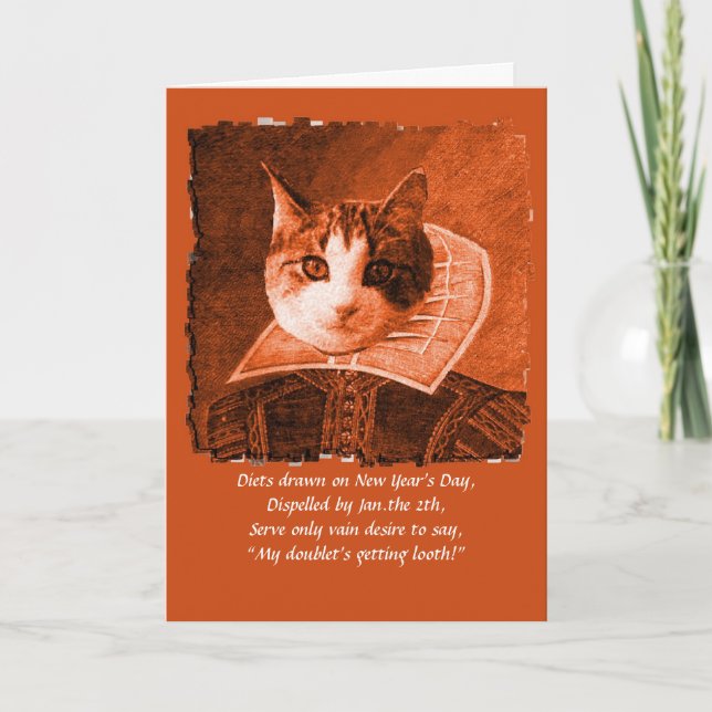 la carte du nouvel an de william catspeare (Devant)