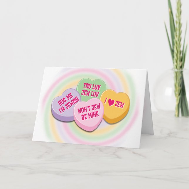 La carte juive de Valentine : Coeurs de sucrerie (Devant)