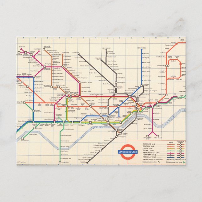 La carte métro de Londres (Devant)