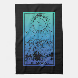 La carte Moon Tarot Gradient Serviette de cuisine
