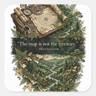 La carte n'est pas le territoire — Autocollant Kor