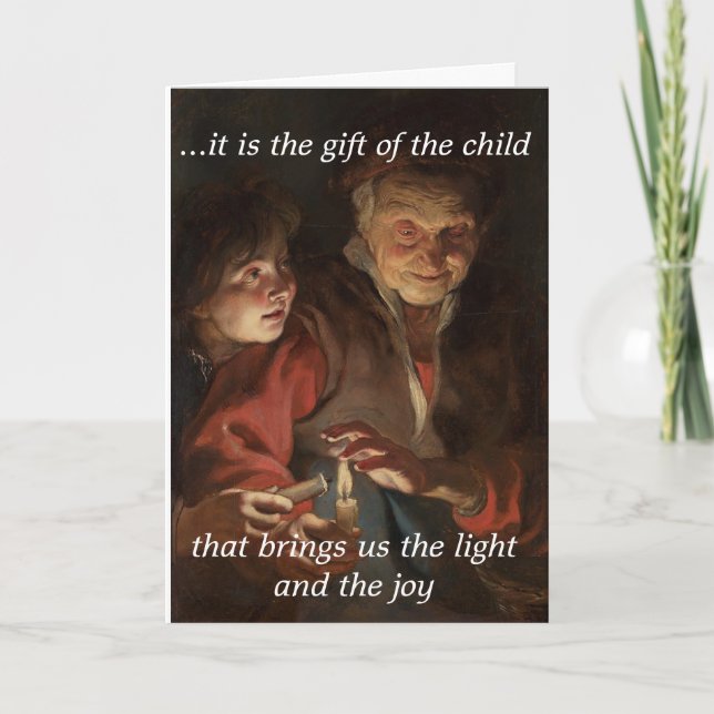 La carte Noël Solace : la joie d'un enfant (Devant)