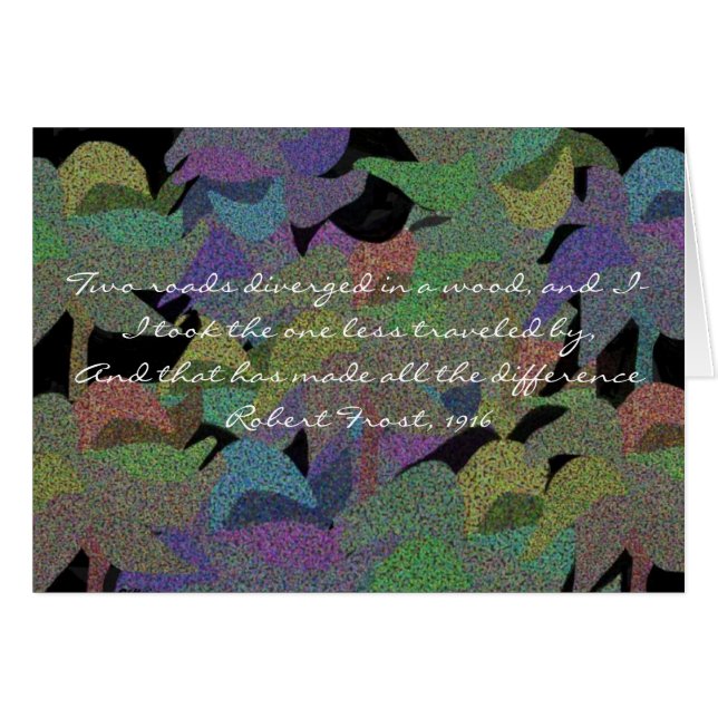 La carte non prise de route (Devant Horizontal)