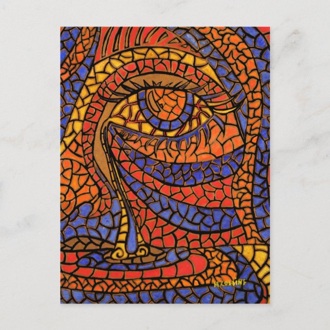 La carte postale d'art abstrait de larme (Devant)