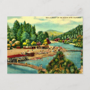 La carte postale de la plage de la rivière russe