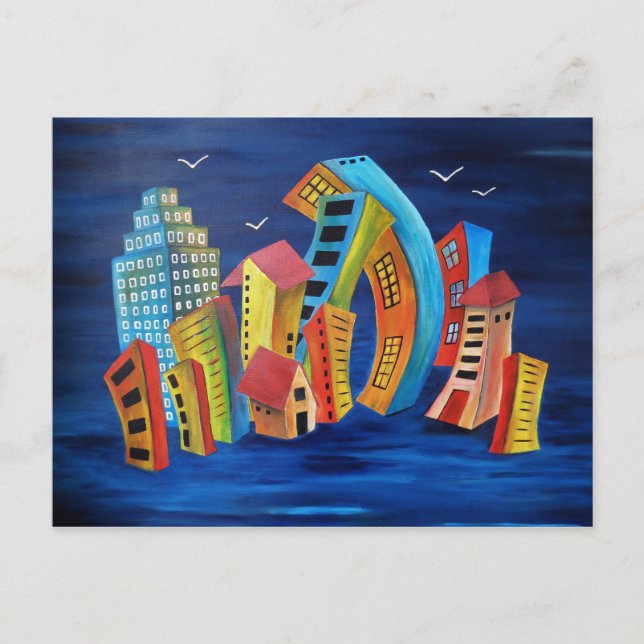 La carte postale de la ville flottante (Devant)