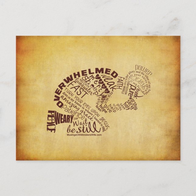 La carte postale de prière de femme (cru) (Devant)