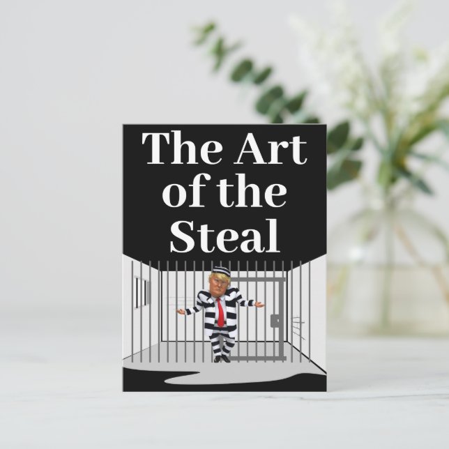 La carte postale de Trump The Art of the Steal (Debout devant)